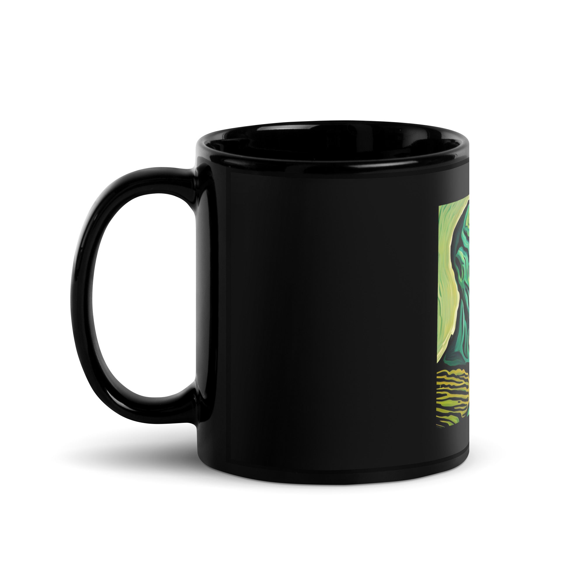 Seen UFO Black Glossy Mug - seenufo