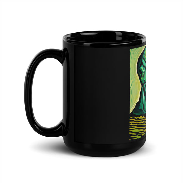 Seen UFO Black Glossy Mug - seenufo