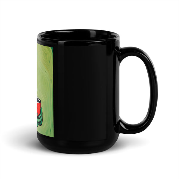 Seen UFO Black Glossy Mug - seenufo